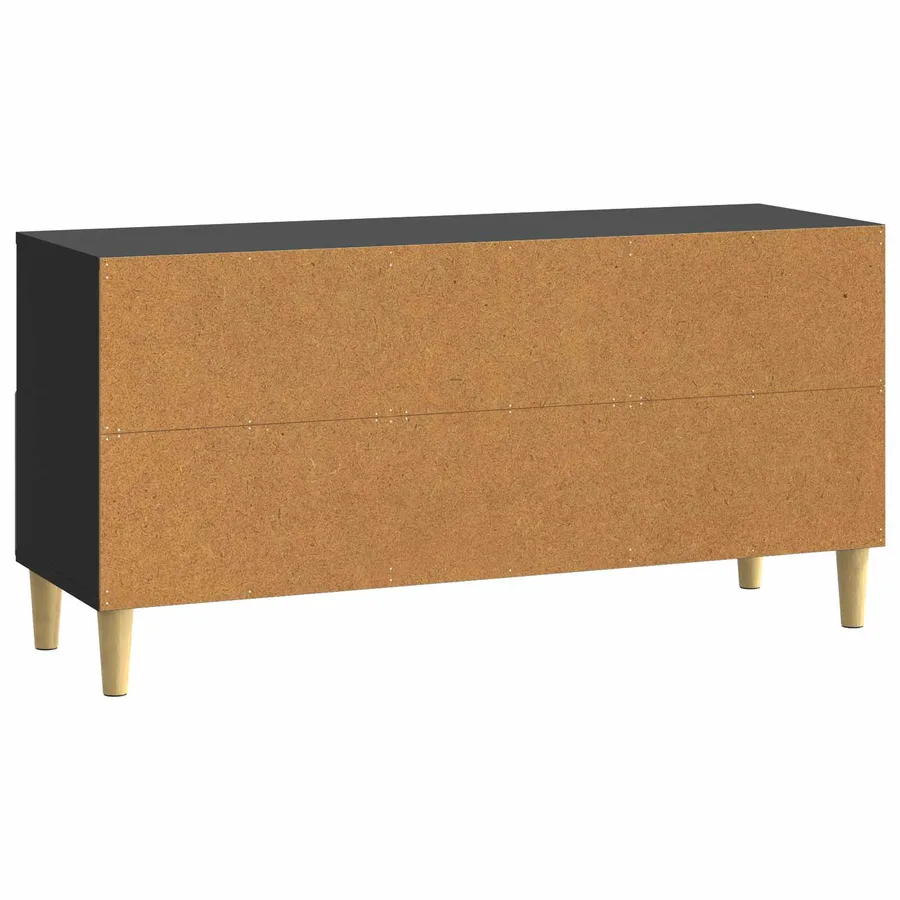 Meuble TV 102 x 34,5 x 50 cm Noir Bois d'ingénierie - 7