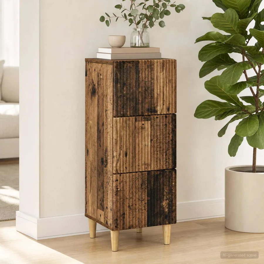 Armoire à tiroirs Bois ancien 33 x 34,5 x 90 cm