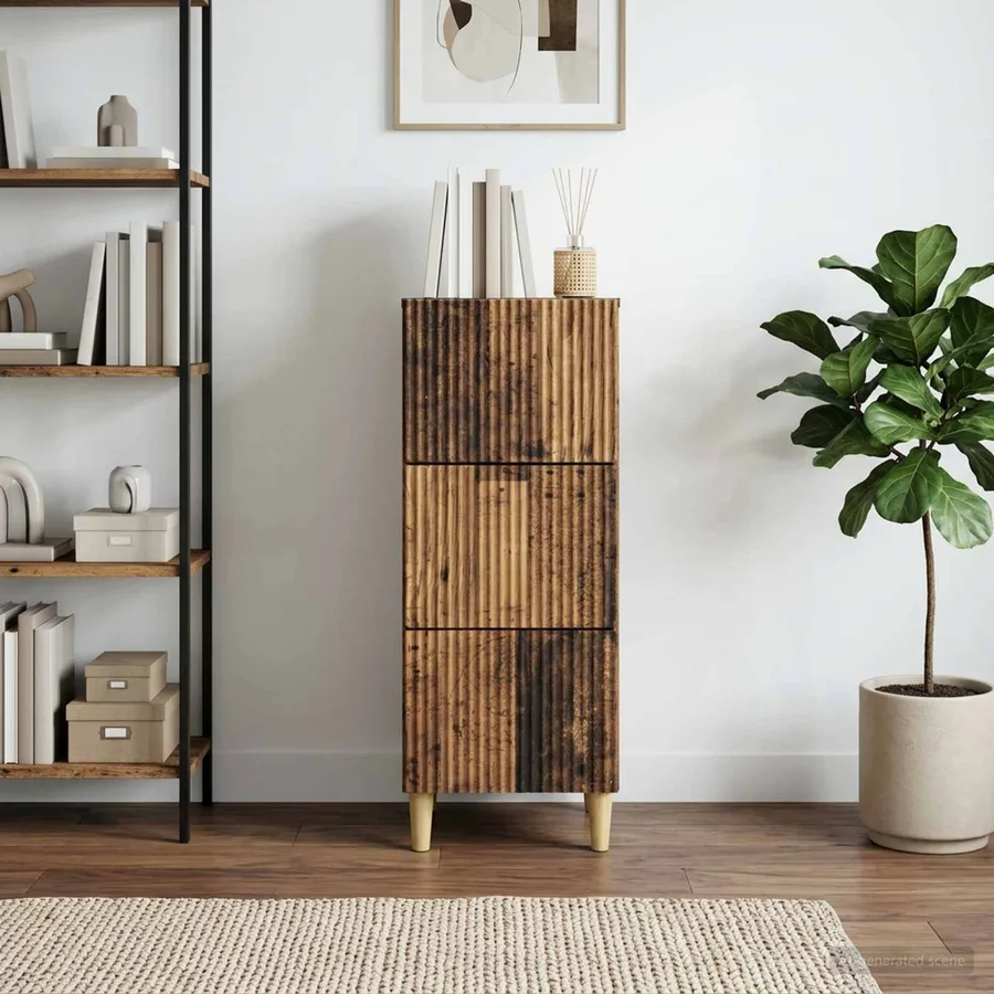 Armoire à tiroirs Bois ancien 33 x 34,5 x 90 cm - 4
