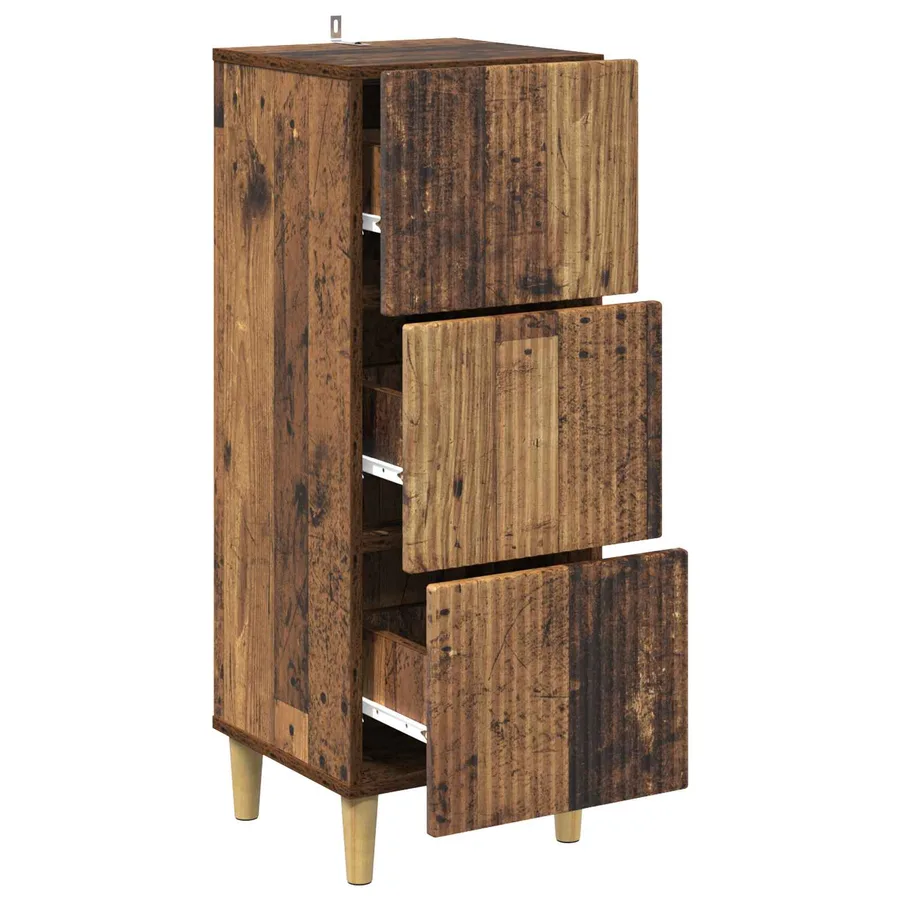 Armoire à tiroirs Bois ancien 33 x 34,5 x 90 cm - 5