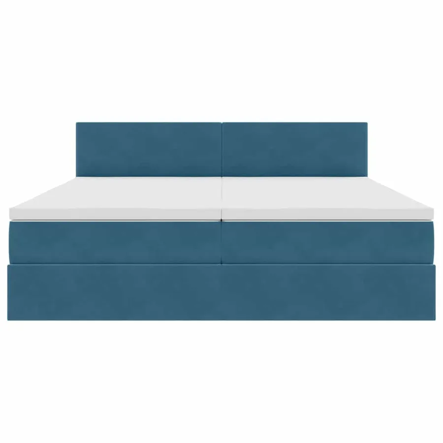 Lit de rangement LED avec matelas Bleu foncé 180 x 200 cm - 11