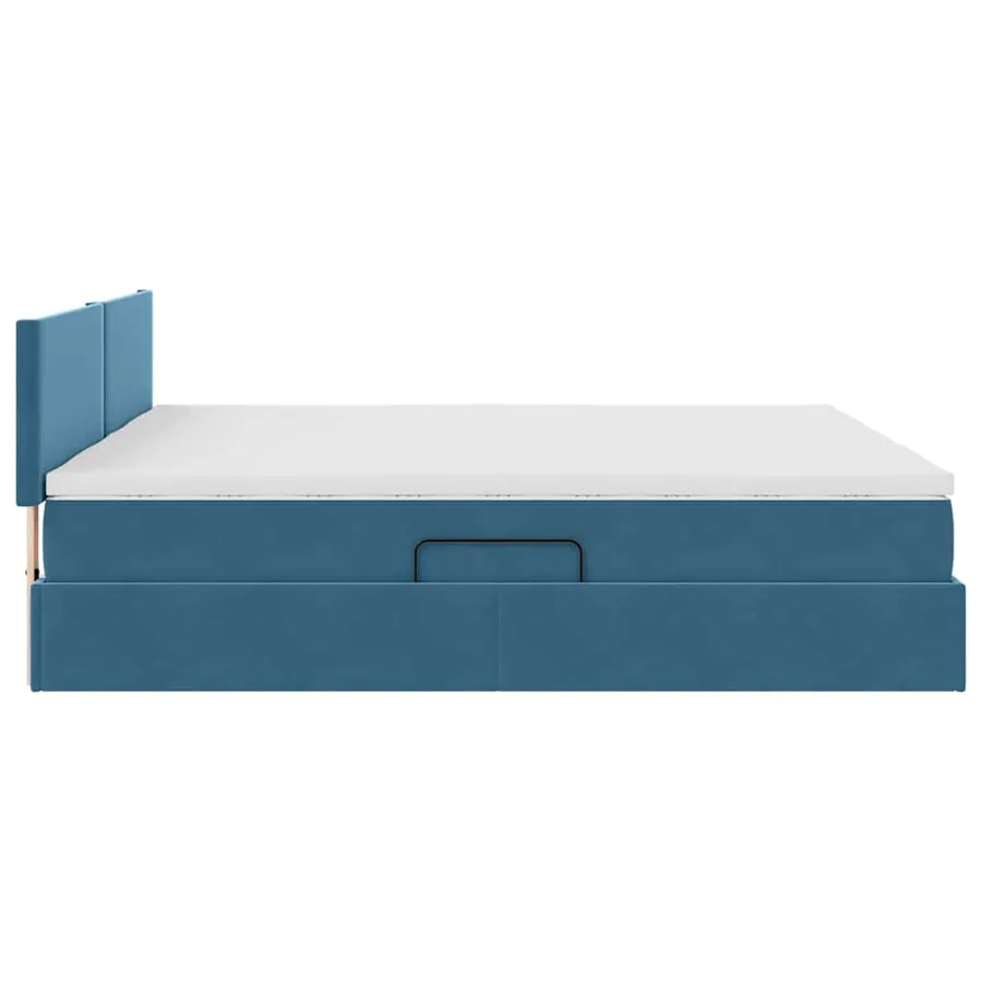 Lit de rangement LED avec matelas Bleu foncé 180 x 200 cm - 12