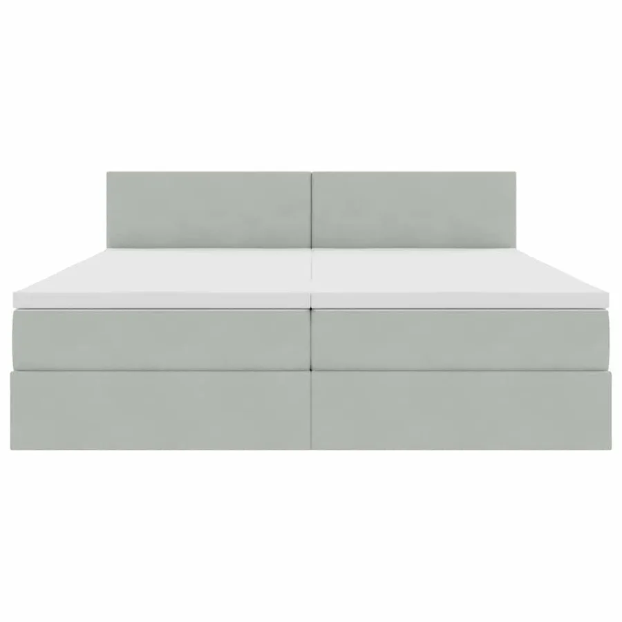 Lit de rangement LED avec matelas Gris clair 200 x 200 cm - 11
