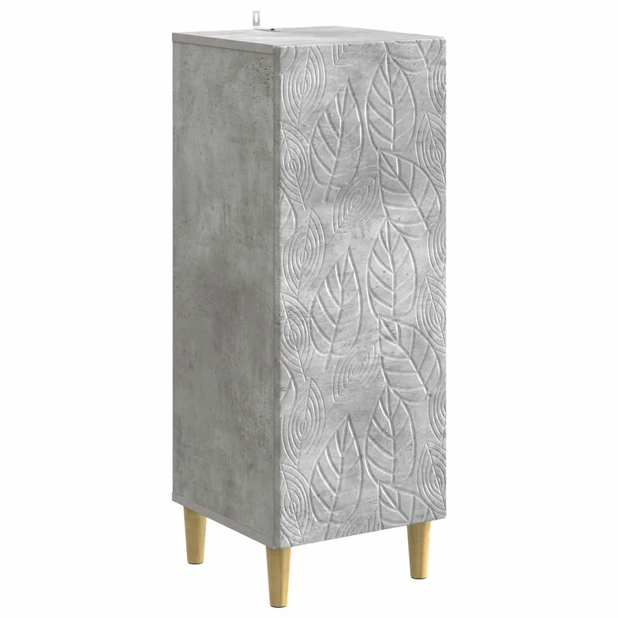 Buffet Gris béton 33 x 34,5 x 90 cm Bois d'ingénierie - 2