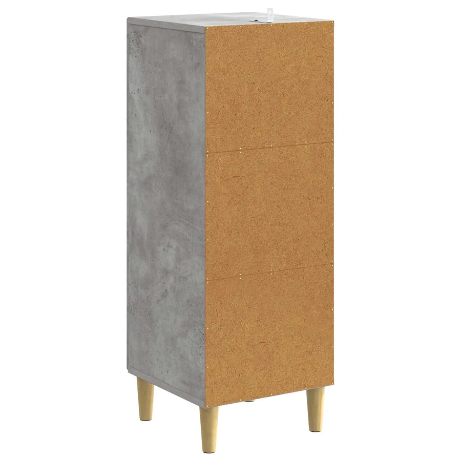 Buffet Gris béton 33 x 34,5 x 90 cm Bois d'ingénierie - 7