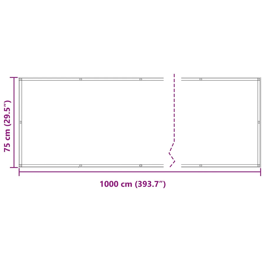 Écran de balcon Bordeaux 75 x 1000 cm Oxford alu enduit de PU - 7