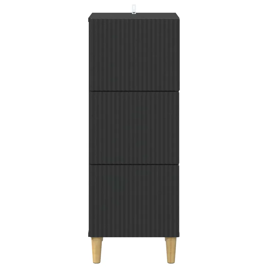 Armoire à tiroirs Noir 33 x 34,5 x 90 cm Bois d'ingénierie - 6