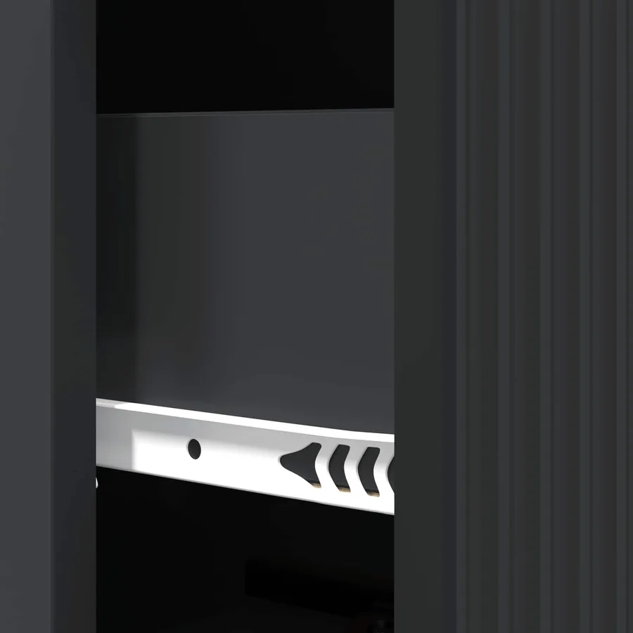 Armoire à tiroirs Noir 33 x 34,5 x 90 cm Bois d'ingénierie - 8