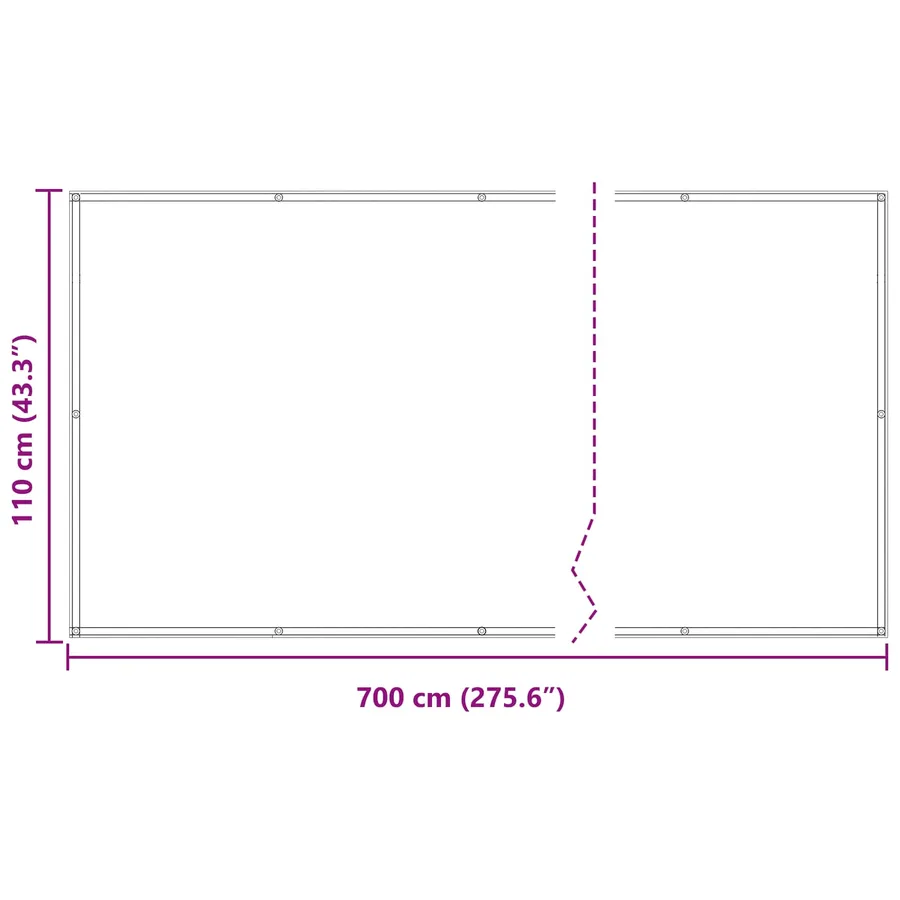 Écran de balcon Beige 110 x 700 cm Tissu Oxford - 7