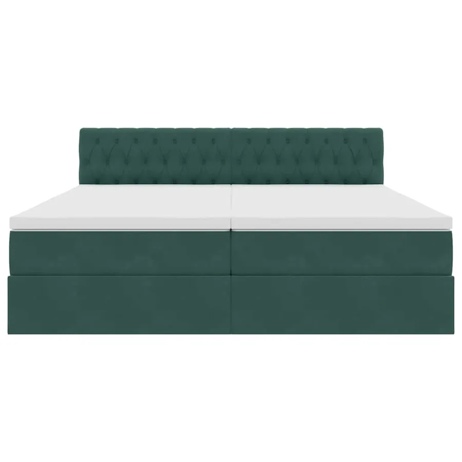 Lit de Rangement avec matelas Vert foncé 90 x 200 cm - 10