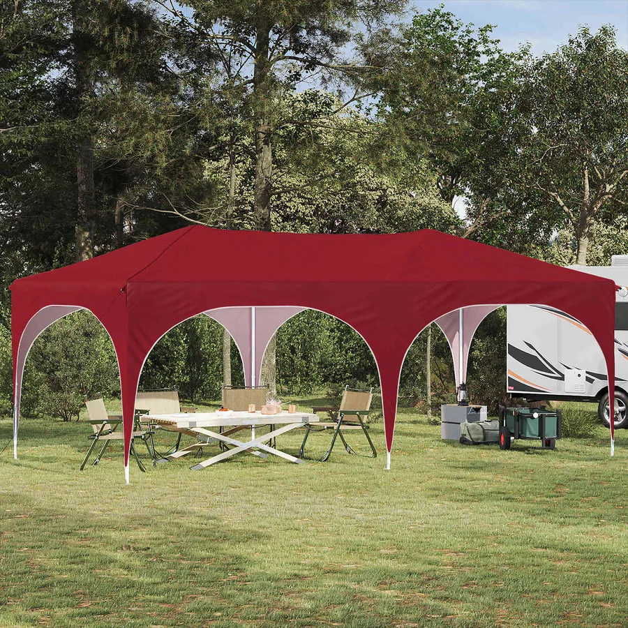 Tente de fête pop-up 575 x 288 x 245 cm Bordeaux Tissu Oxford