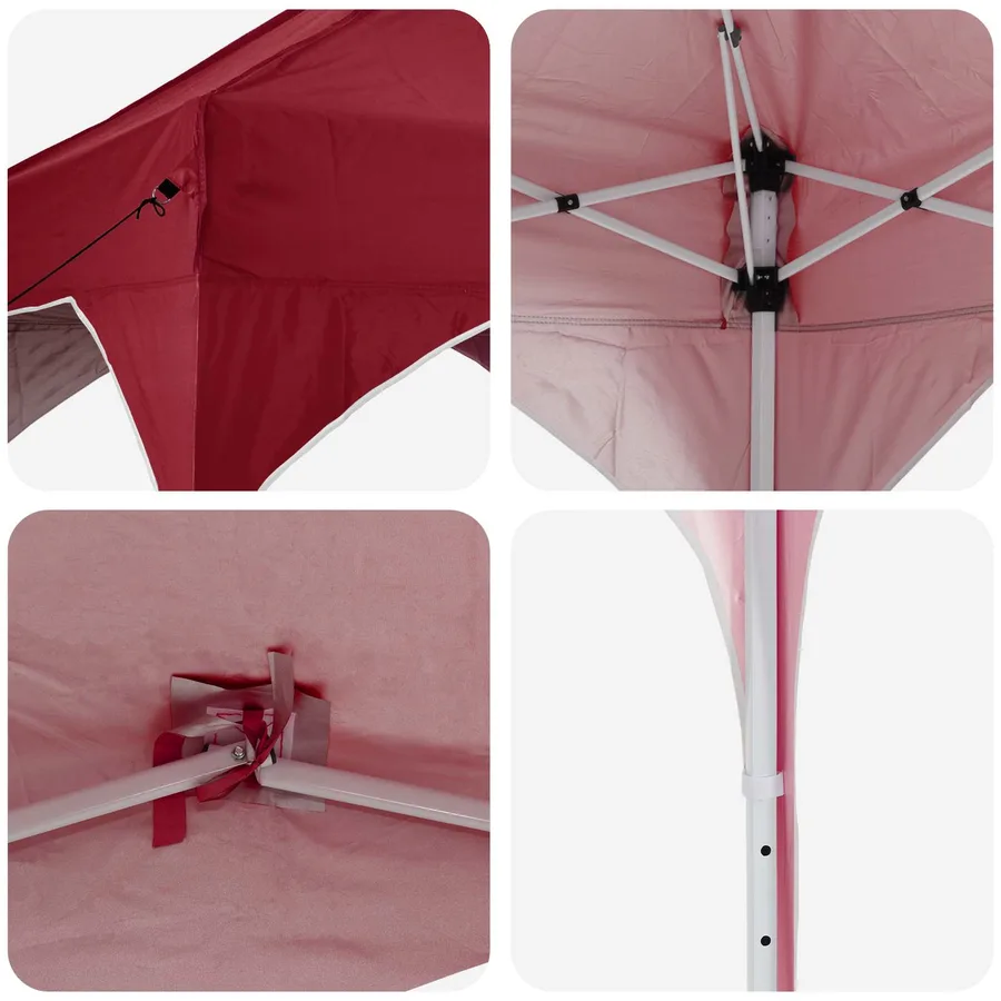 Tente de fête pop-up 575 x 288 x 245 cm Bordeaux Tissu Oxford - 9
