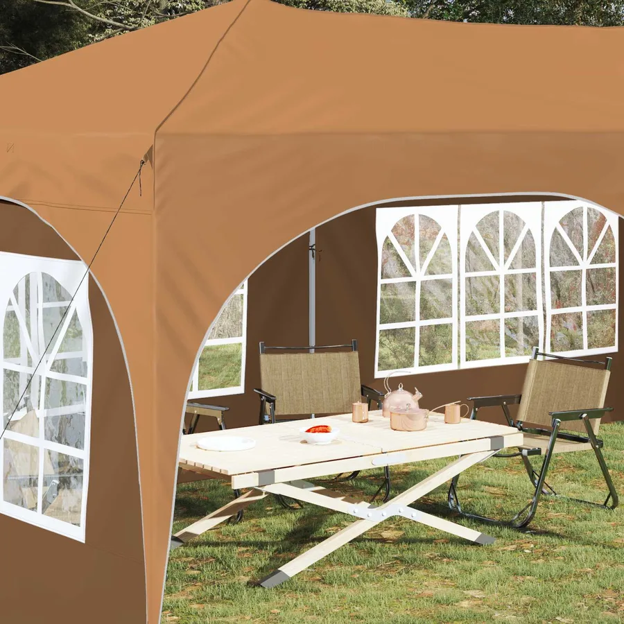 Tente de fête pop-up 575 x 288 x 245 cm Beige Tissu Oxford - 3