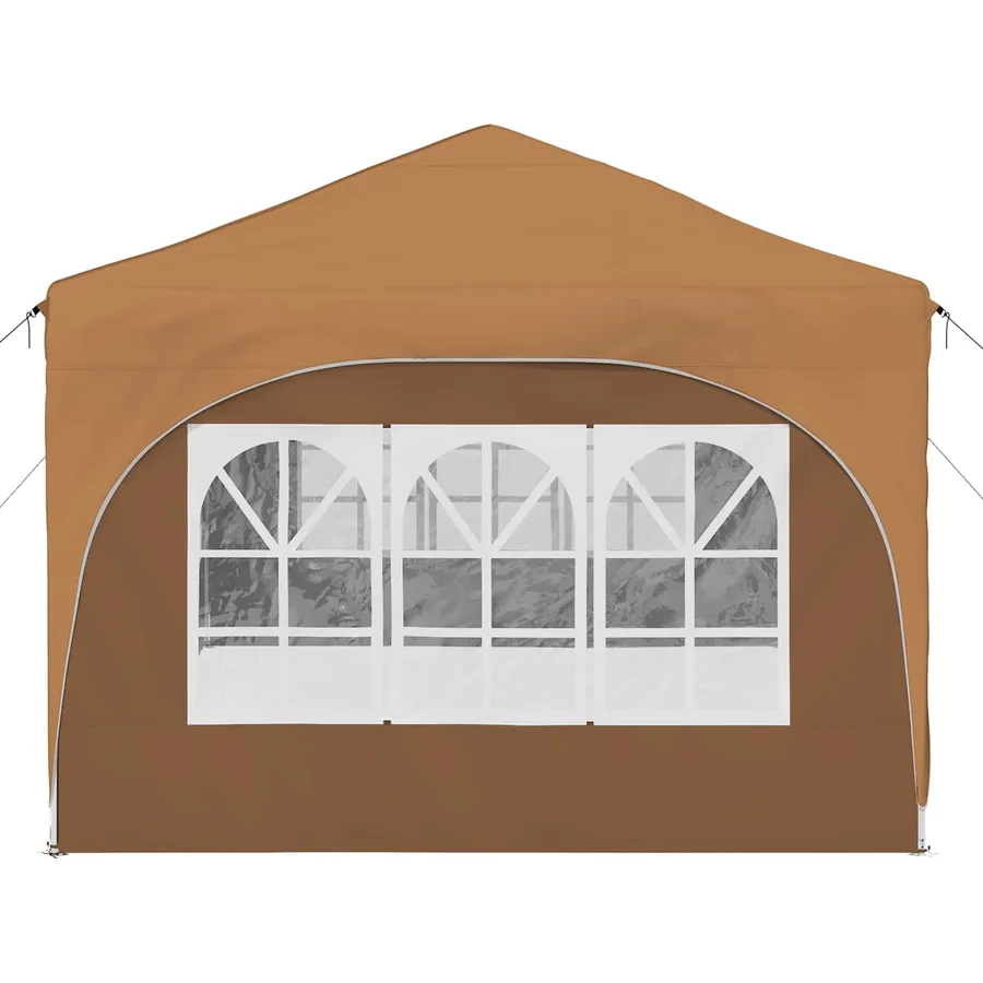 Tente de fête pop-up 575 x 288 x 245 cm Beige Tissu Oxford - 6