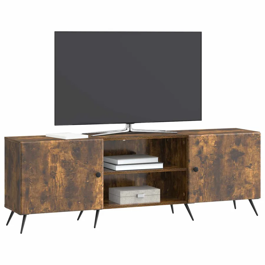 Meuble TV Chêne fumé 150 x 31 x 50 cm Bois d'ingénierie - 3
