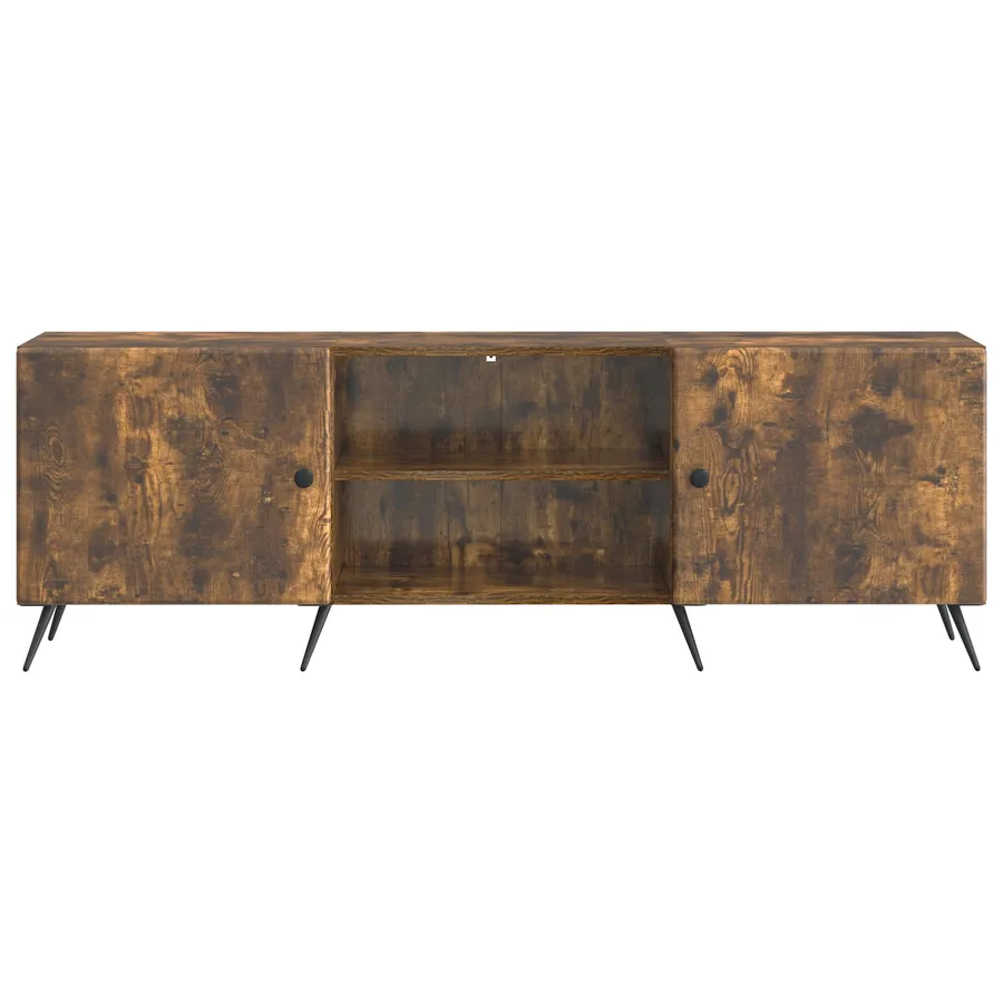 Meuble TV Chêne fumé 150 x 31 x 50 cm Bois d'ingénierie - 6