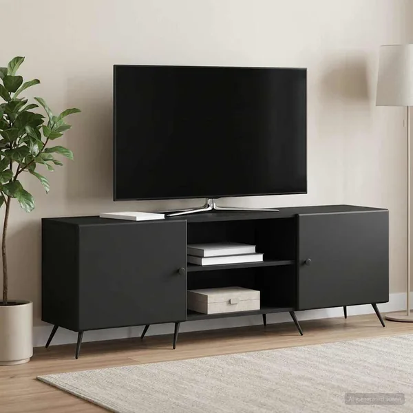 Meuble TV Noir 150 x 31 x 50 cm Bois d'ingénierie