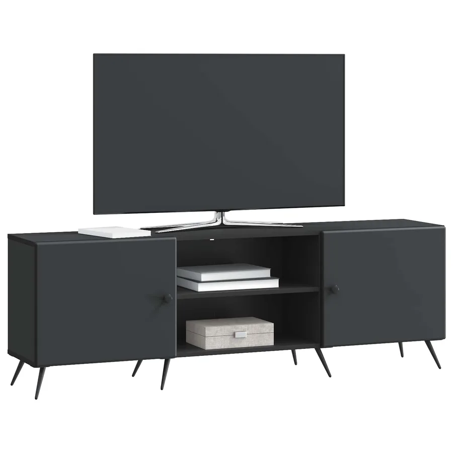 Meuble TV Noir 150 x 31 x 50 cm Bois d'ingénierie - 3