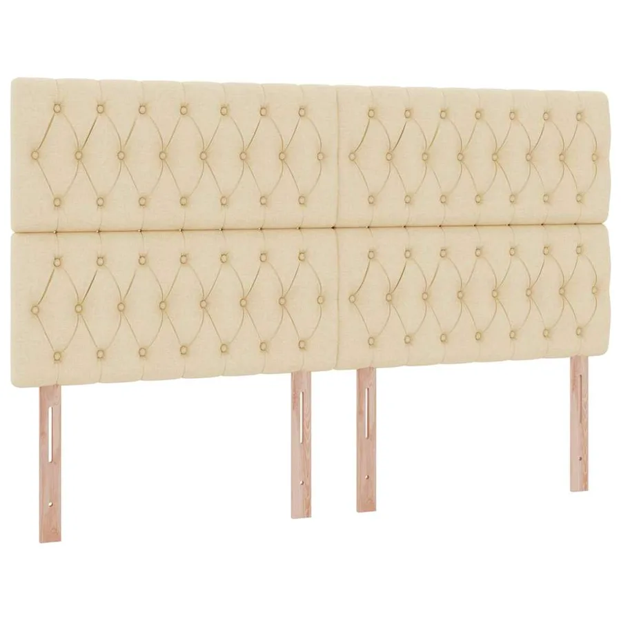 Lit de rangement LED avec matelas Crème 200 x 200 cm Tissu - 8
