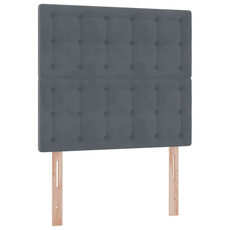 Lit de rangement LED avec matelas Gris foncé 100 x 200 cm - 8