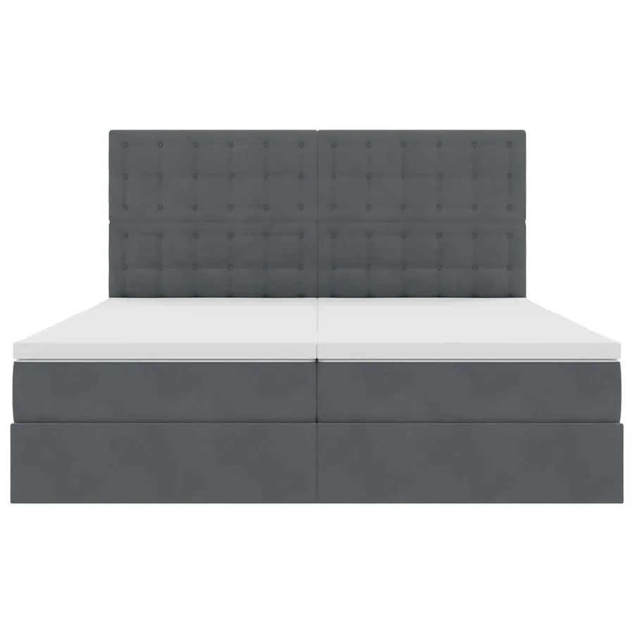 Lit de rangement LED avec matelas Gris foncé 180 x 200 cm - 11