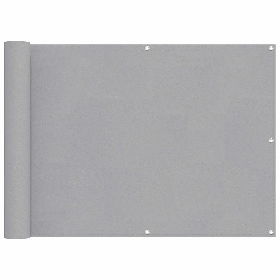 Écran de balcon Gris clair 75 x 200 cm Oxford alu enduit de PU - 2