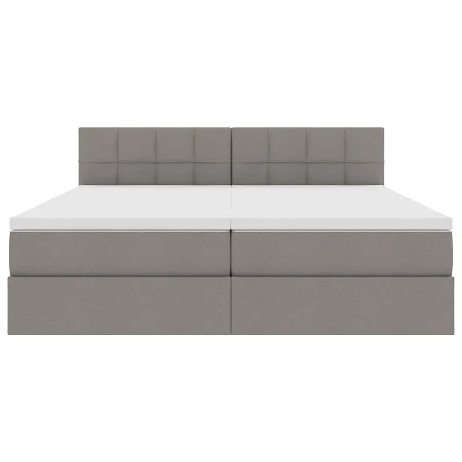 Lit de Rangement Taupe 200 x 200 cm Cuir synthétique - 8