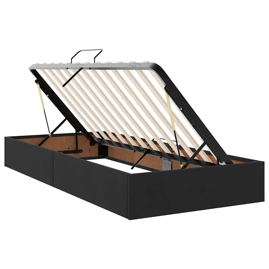 Lit avec rangement et matelas Noir 100 x 200 cm Velours - 6