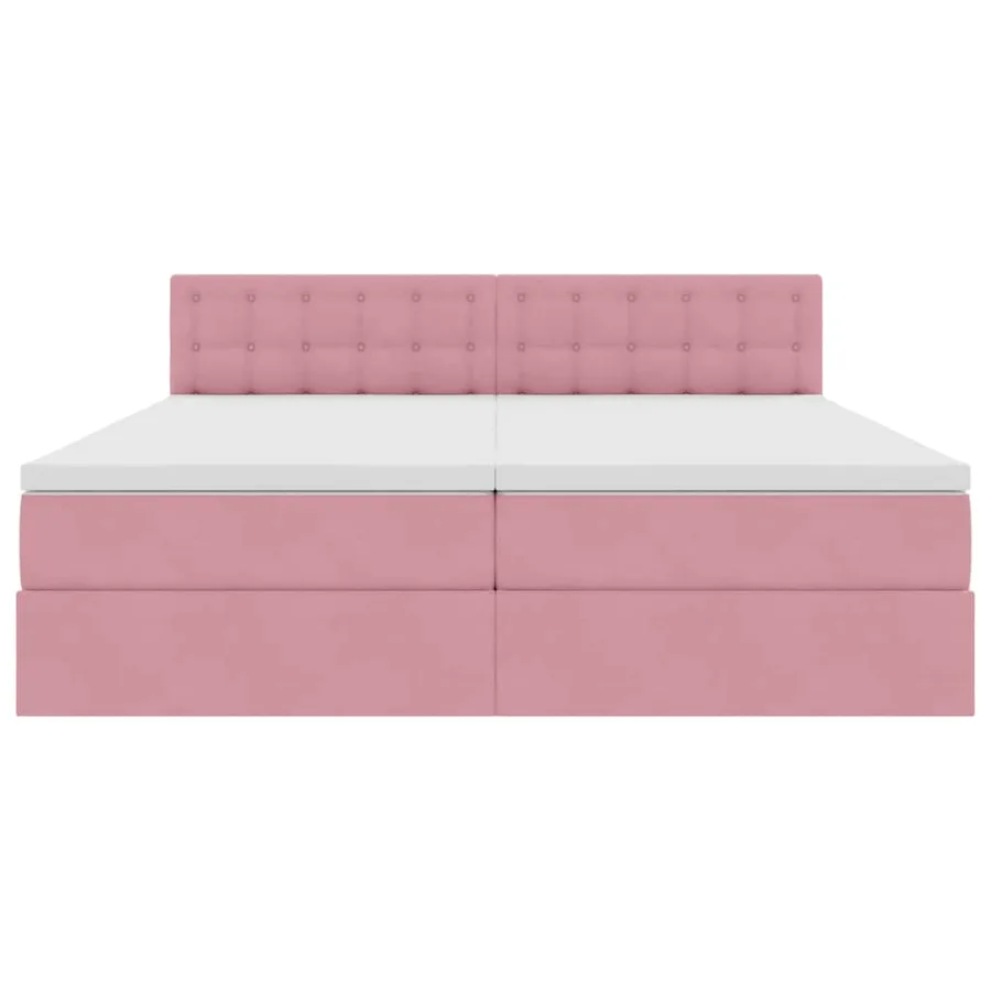 Lit de Rangement avec matelas avec tête de lit Rose 90 x 200 cm - 10