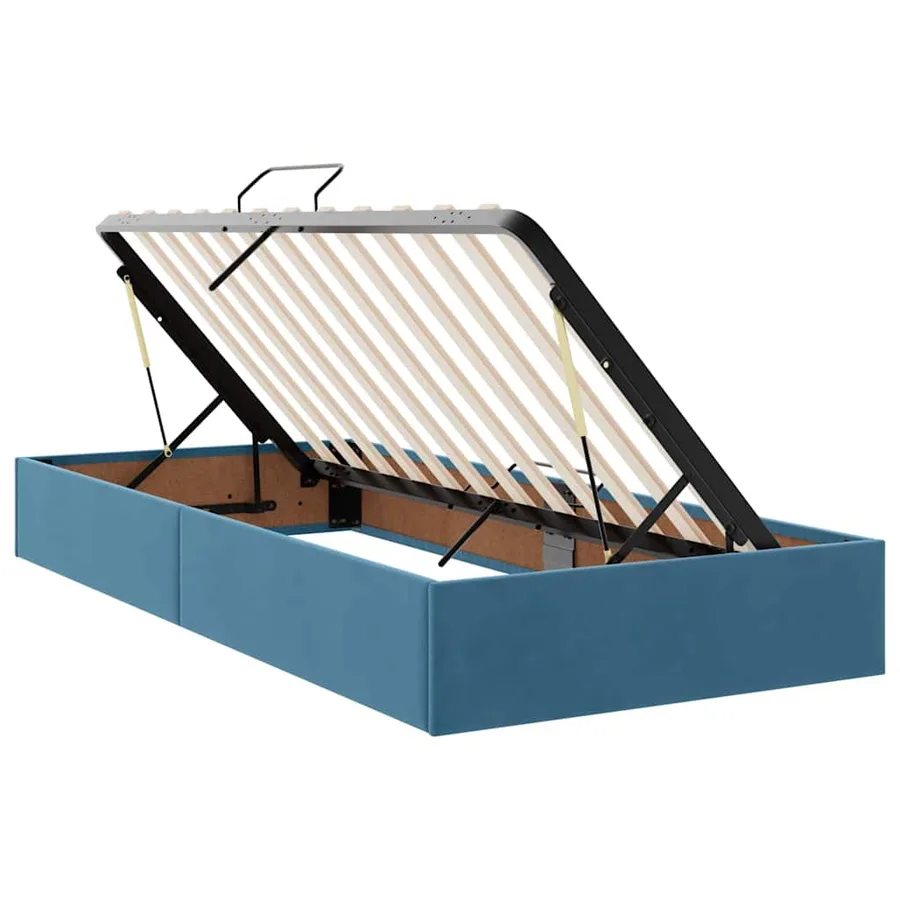 Lit de Rangement avec matelas Bleu foncé 100 x 200 cm - 6