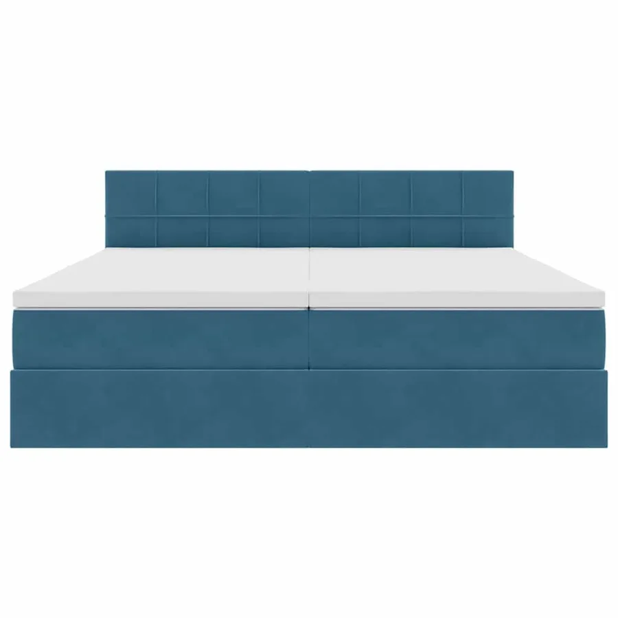 Lit de Rangement avec matelas Bleu foncé 100 x 200 cm - 8