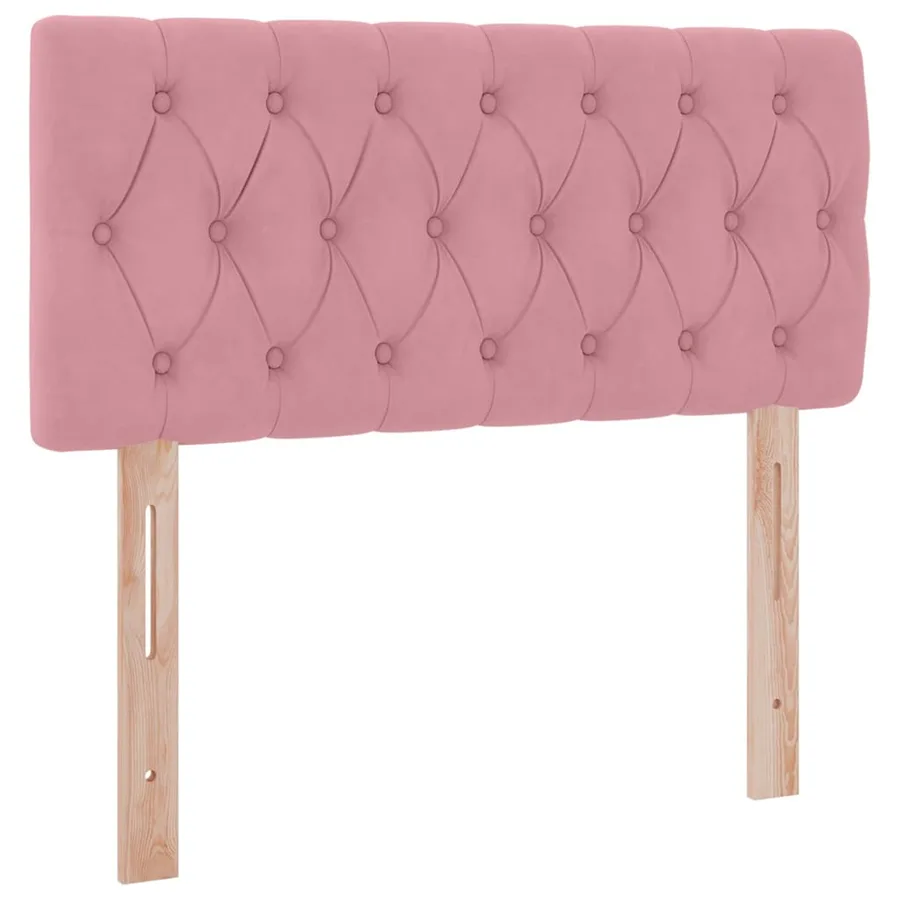 Lit de Rangement avec matelas Rose 90 x 200 cm Velours - 9