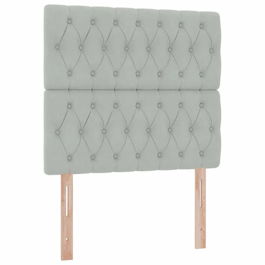Lit avec rangement et matelas Gris clair 90 x 190 cm Velours - 9