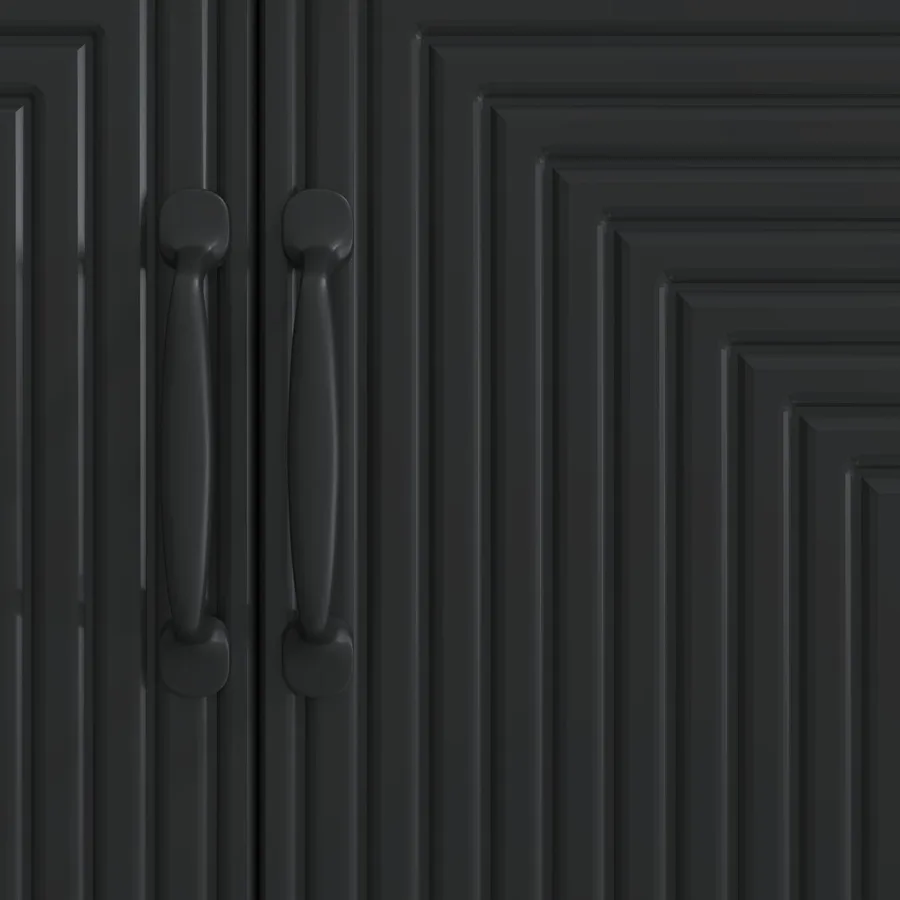 Buffet Noir 89 x 34,5 x 80 cm Bois d'ingénierie - 10