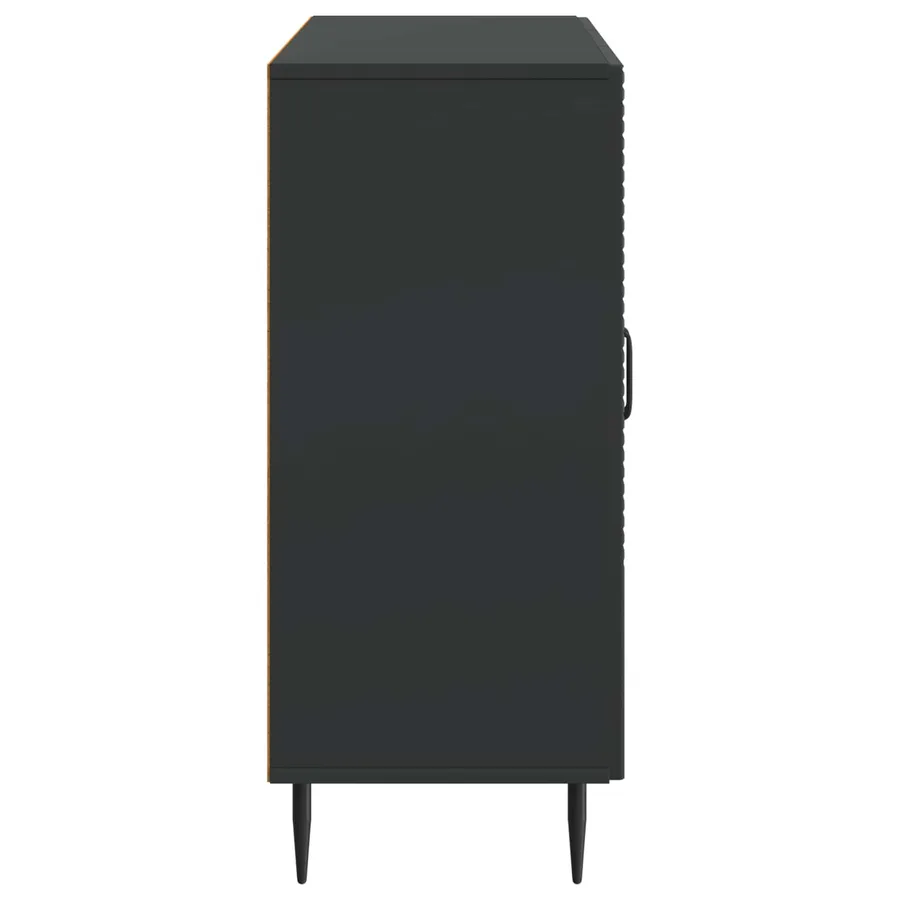 Buffet Noir 89 x 34,5 x 80 cm Bois d'ingénierie - 7