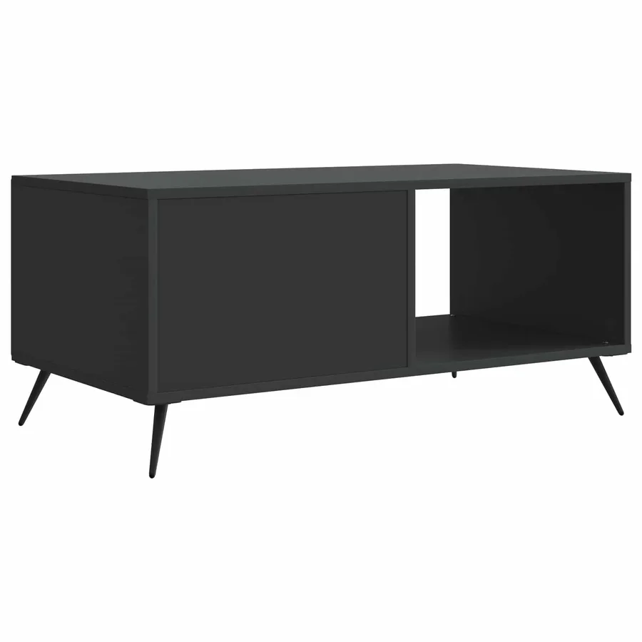 Table basse Noir 90 x 50 x 40 cm Bois d'ingénierie - 7