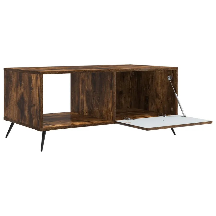 Table basse Chêne fumé 90 x 50 x 40 cm Bois d'ingénierie - 4