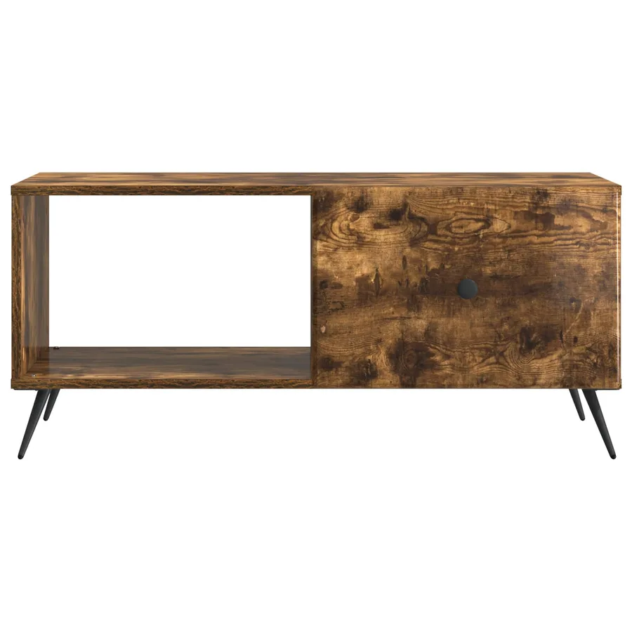 Table basse Chêne fumé 90 x 50 x 40 cm Bois d'ingénierie - 5