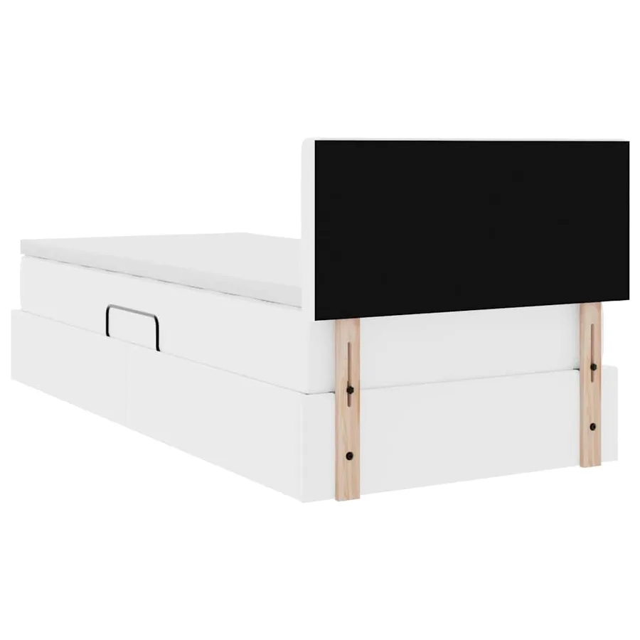 Lit avec rangement et matelas Blanc pur 100 x 200 cm - 11