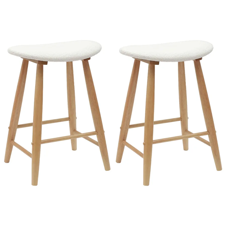 Chaises de salle à manger 2 pcs Naturel 46 x 37 x 63 cm - 2