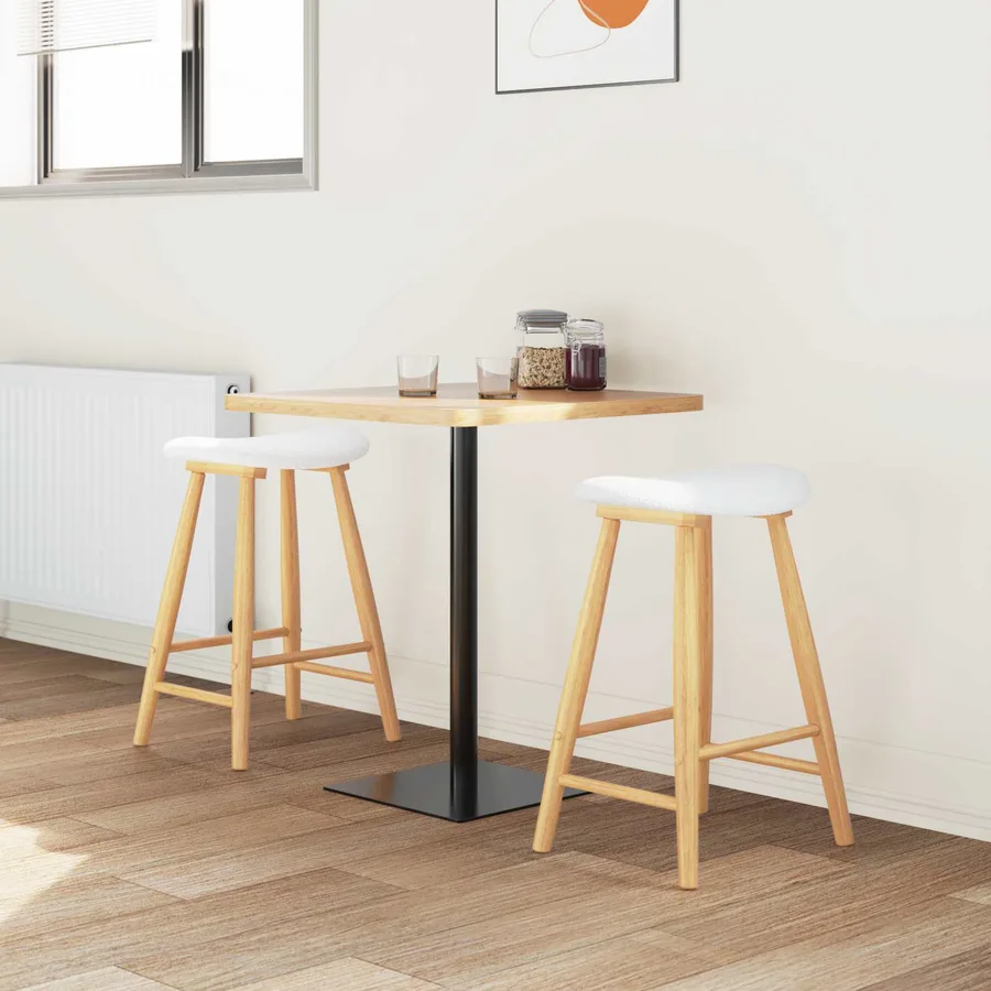 Chaises de salle à manger 2 pcs Naturel 46 x 37 x 63 cm - 3