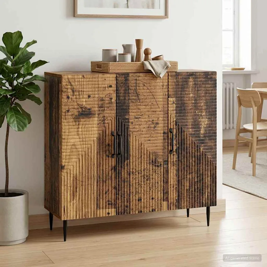 Buffet Bois ancien 89 x 34,5 x 80 cm Bois d'ingénierie