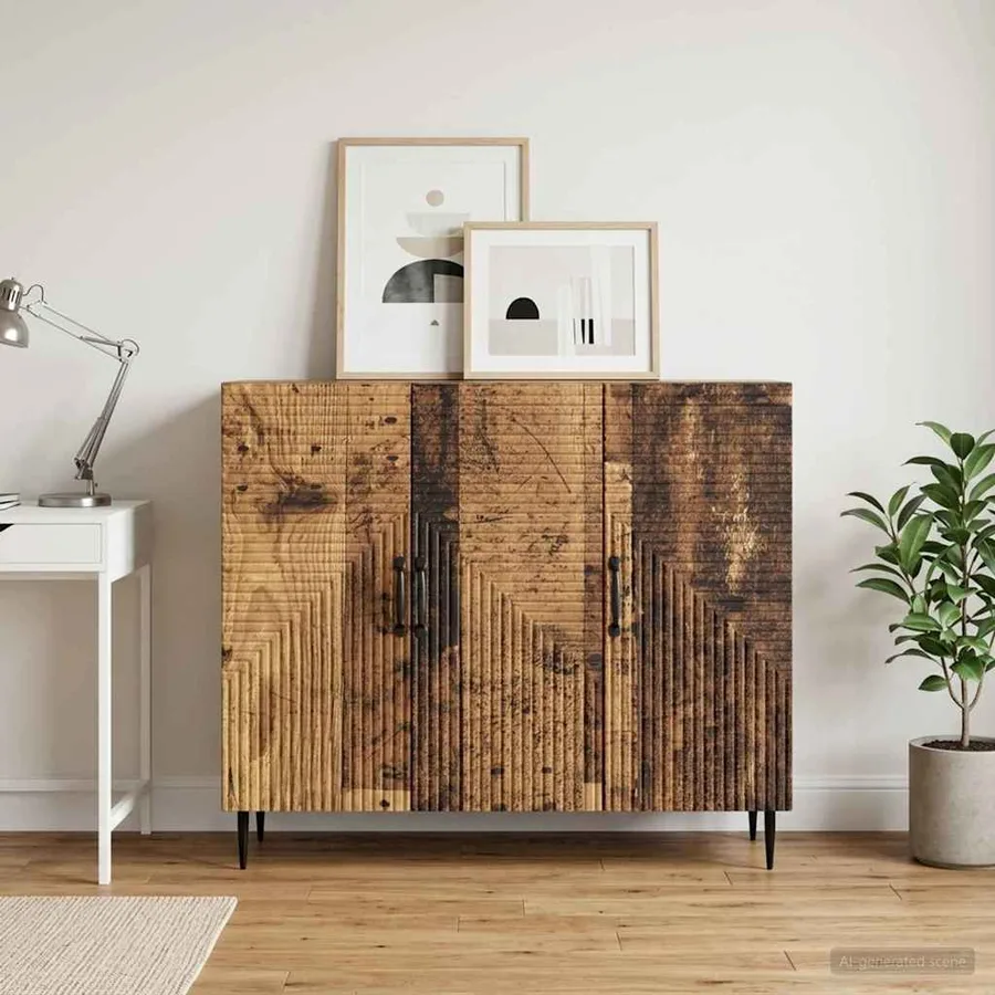 Buffet Bois ancien 89 x 34,5 x 80 cm Bois d'ingénierie - 4