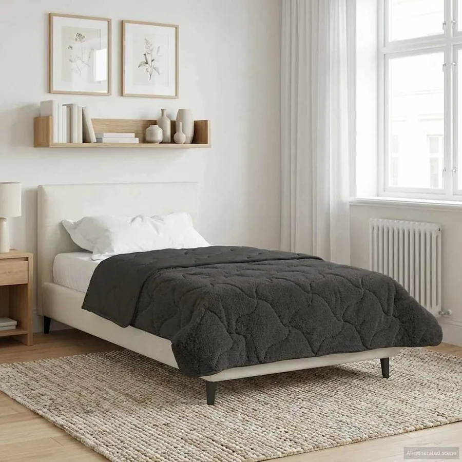 Duvet d'hiver Matelassé Anthracite 135 x 200 cm