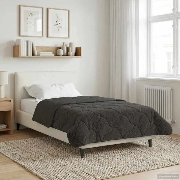 Duvet d'hiver Matelassé Anthracite 135 x 200 cm