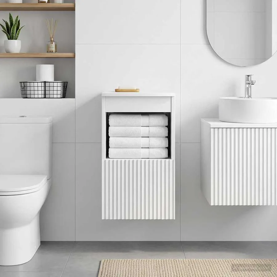 Armoire de salle de bain Blanc brillant 30 x 35 x 50 cm - 4