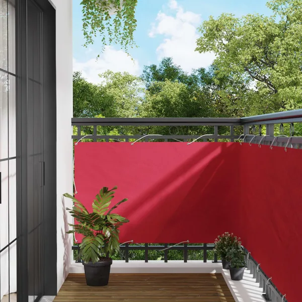 Écran de balcon Bordeaux 100 x 400 cm Tissu Oxford