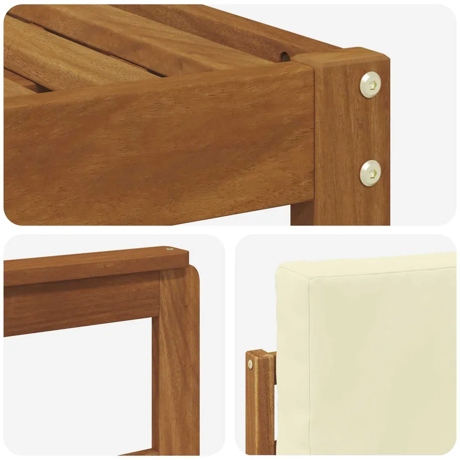 Ensemble de canapés d'extérieur 7 pcs Naturel et Crème - 6