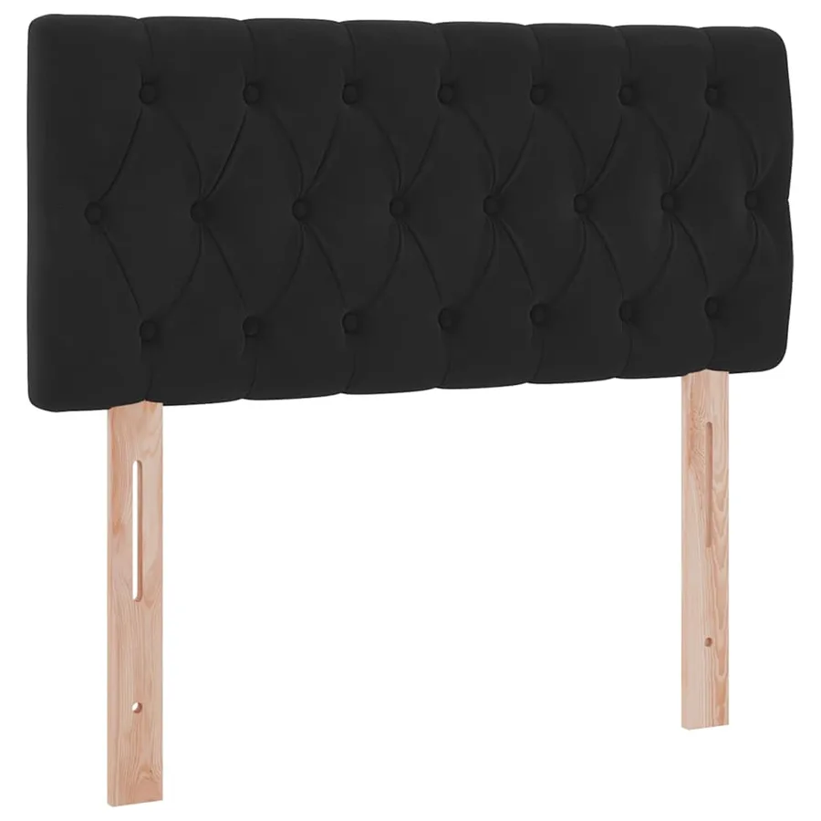 Lit de rangement LED avec matelas Noir 90 x 190 cm Velours - 8