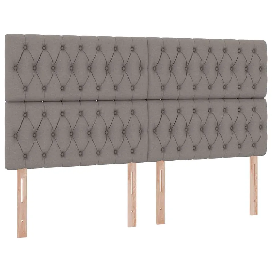 Lit de rangement LED avec matelas Taupe 180 x 200 cm Tissu - 8